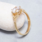 Load image into Gallery viewer, 14K Solid Gold Solitaire Ring T16
