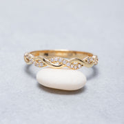 14K Solid Gold Braid Ring Y81