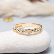 14K Solid Gold Braid Ring Y81