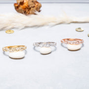 14K Solid Gold Braid Ring Y81