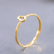 14K Solid Gold Hamsa Ring Y153