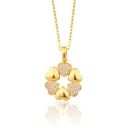 14K Solid Gold Heart Necklace K136