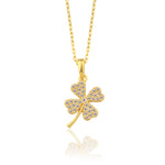 Load image into Gallery viewer, 14K Solid Gold Clover Necklace K141
