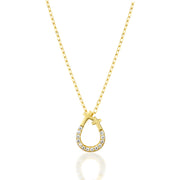 14K Solid Gold Cross Necklace K162