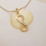 Load image into Gallery viewer, 14K Solid Gold Infinity Necklace K94
