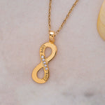 Load image into Gallery viewer, 14K Solid Gold Infinity Necklace K94
