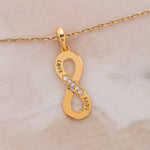 Load image into Gallery viewer, 14K Solid Gold Infinity Necklace K94
