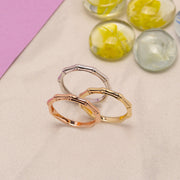 14K Solid Gold Bamboo Band Ring Y18