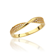 14K Solid Gold Mobius Ring Y314