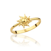 14K Solid Gold Sun Ring Y326