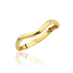Load image into Gallery viewer, 14K Solid Gold Chevron Curved Dome Ring Y351
