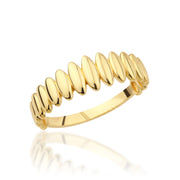 14K Solid Gold Vintage Patterned Ring Y365