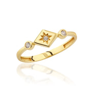 14K Solid Gold Vintage Patterned Ring Y369