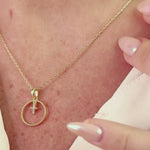 Load and play video in Gallery viewer, 14K Solid Gold Cross Necklace K155
