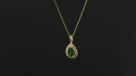 Load and play video in Gallery viewer, 14K Solid Gold Green Necklace K120
