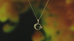 Load and play video in Gallery viewer, 14K Solid Gold Moon&amp;Star Necklace K119
