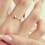 Load and play video in Gallery viewer, 14K Solid Gold Ball Ring Y325
