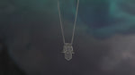 Load and play video in Gallery viewer, 14K Solid Gold Hamsa Necklace K121
