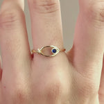 Load and play video in Gallery viewer, 14K Solid Gold Fish Ring Y324

