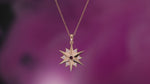 Load and play video in Gallery viewer, 14K Solid Gold North Star Necklace K105
