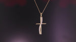 Load and play video in Gallery viewer, 14K Solid Gold Cross Necklace K104
