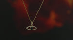 Load and play video in Gallery viewer, 14K Solid Gold Evil Eye Necklace K116
